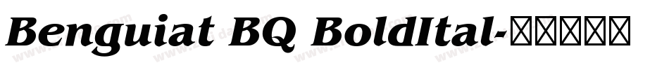 Benguiat BQ BoldItal字体转换